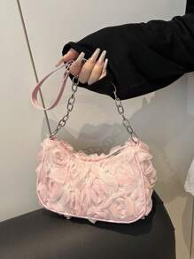 时尚花卉链条手提包、单肩包