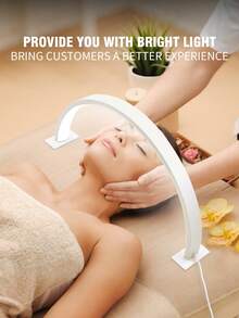 1 Đèn chiếu sáng hình trăng lưỡi liềm 3 màu, nhiệt độ màu 10 mức, công tắc nút bấm di động, đèn LED chiếu điểm chăm sóc mắt cho bàn làm việc tại nhà, tự làm móng và lông mi, trị mụn - Nhiều màu - Xem 5