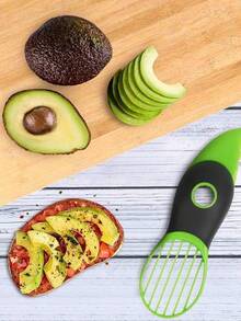 Cortador De Abacate Avocado Multifuncional 3 em 1 Fatiador Removedor De Caroço - Multicolorido - Visão 4