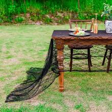 1 pieza Mantel de encaje de estilo vintage americano country, unicolor, adecuado para bodas, fiestas, estilo nórdico - Multicolor - Ver 10