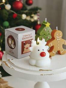 1 nến sáp đậu nành thủ công hình hươu trắng, dễ thương với hương lê Anh và hoa lan Nam Phi, thích hợp để trang trí nhà cửa, để bàn, tạo hương thơm phòng, trang trí tiệc, tuyệt vời làm quà tặng cho gia đình và bạn bè, thích hợp cho mọi mùa để tăng thêm bầu không khí, nến hình hươu, nến trang trí hương thơm, quà tặng trang trí Giáng sinh, trang trí phòng Giáng sinh, quà tặng Giáng sinh - Nhiều màu - Xem 9