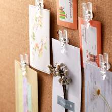 30个/20个/10个图钉塑料图钉夹软木板图钉办公和学校用品活页夹毛毡板装饰固定大头钉夹，适用于办公室和学校使用，不会损坏照片夹。返校用品，毕业派对装饰固定配件夹图片钉，照片墙留言图钉