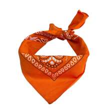 Printed Polyester Bandana Scarf Various Colors 1 Unit - Naranja oscuro - Ver 3
