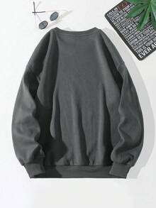 Men's Casual Crew Neck Sweatshirt, All-Match Versatile Pullover Top, Essential For Street Style Layering, Autumn/Winter