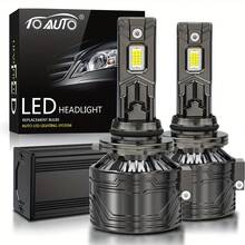 TOAUTO 2 件装 200W 45000LM H1 H4 H3 H7 H11 HB3 HB4 HIR2 汽车 LED 大灯 CANBUS 无故障 6000K 亮度