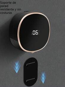 Dispensador inteligente de jabón de manos en espuma por inducción, automático de pared, con carga USB y sin contacto, con pantalla LED de temperatura y potencia, ideal para baños, cocinas y oficinas.