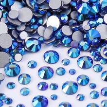 ICIQ 288/1440颗 SS16 SS20 SS30 多色 AB 玻璃美甲水钻水晶闪粉钻石非烫钻平底 3D 装饰工艺配件 DIY 爱好者 - 装饰时尚，适用于美甲，玻璃材质 - 适合装饰、定制、个性化闪亮套装 - 彩色 - 查看 21