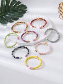 1 pieza Pulsera con forma de lápiz artística y de moda, diseño elegante adecuado para el uso diario de las mujeres, gran regalo - Pulsera de lápiz corta - Ver 2