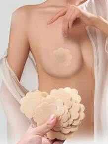 50/100 件布质乳贴 隐藏式女用乳贴 花瓣式隐形胸罩胸贴贴片 - 彩色 - 查看 1