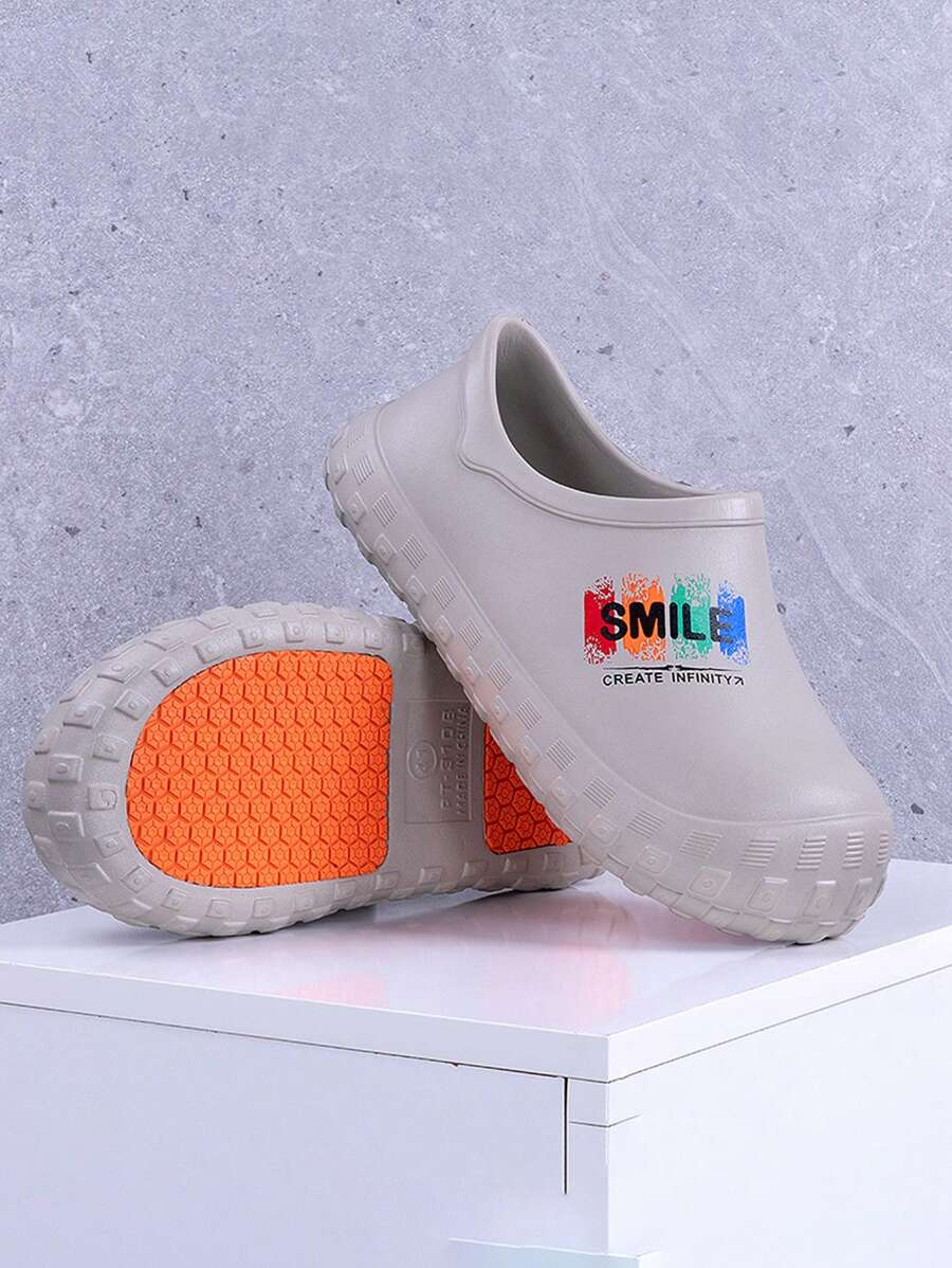 Unisex Waterproof Anti-Slip Work Shoes, Suitable For Kitchen, Garden, And Labor Protection - Grey - View 1