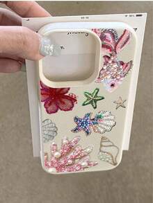 1pc Fashionable Spaceship & Star Collage Pattern Waterproof, Shockproof, Anti-Slip Soft Phone Case Compatible With Apple And Phones - Multicolor - View 4