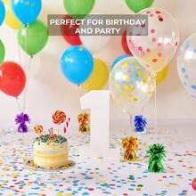 2/6/12 件金属气球配重，DIY 氦气球桌饰气球配重派对装饰，适用于生日、婚礼、周年纪念、新年、圣诞节、节日派对家居装饰 - 彩色 - 查看 12