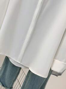 ​Women's Solid Color Casual Button-Down Shirt Long Sleeve Office To Weekend Versatile All-Season​