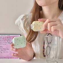 Pink Polka Dot Fresh Earphone Case Compatible With Apple PRO 2/ 3/ 2 Protective Case, Korean/Japanese Style - Pink - View 4