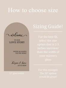 Customized Mirror Sticker Wedding Decor - Welcome To Our Love Story Wedding Sign Mirror Sticker - Customizable Size Sign Sticker Vinyl Transfer Tape - Wedding Sign Decor DIY Wedding Sticker - Customizable Name - Suitable For Mirrors, Acrylic Boards - Multicolor - View 5