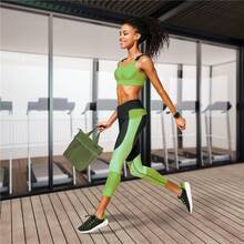 Bolsa de ducha portátil de malla de 0.2 x 9.9 pulgadas con cremallera y 2 bolsillos.Bolsa de Ducha Ideal para Gimnasio, Viajes, Camping, Playa, Protector Solar, Dormitorio - Verde Oliva - Ver 4