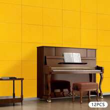 kangten 12 Pieces High Density Sound Insulation Panel, Soundproofing Panel, Sound-Absorbing Wall Panel Set - Orange - View 9