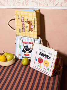 Joivida 可爱卡通保温午餐袋，容量大，适合聚会、野餐、露营、便当盒，易于清洗，带有定位印花设计，便携方便，非常适合学生、上班族和成人，返校礼物，返校