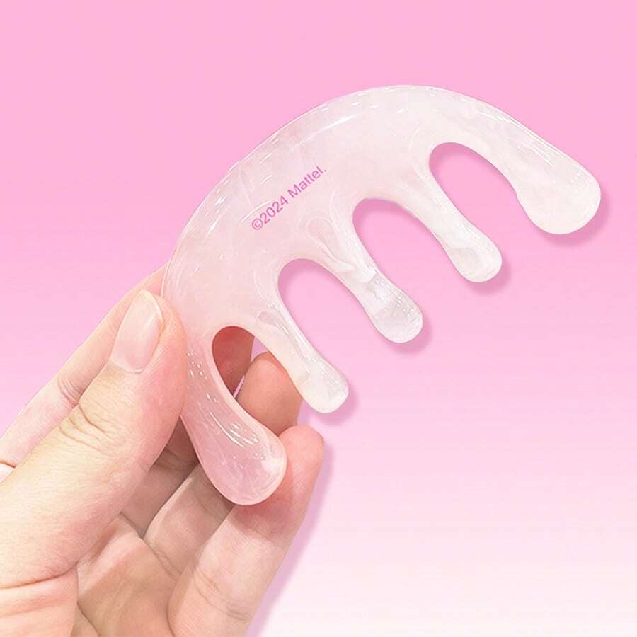 MINISO Barbie Series Five - Claw Meridian Massage Comb - With A Pink And Dreamy Appearance, Made Of High - Quality Materials. The Five - Claw Design Fits The Head Curve Well, Effectively Massaging The Scalp Meridians And Promoting Blood Circulation. (1 PC) - Baby Pink - View 1