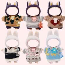 Pullover, Halskette, Umhängetasche Set, Neues Produkt, für Labubu (Plüschpuppe nicht enthalten)