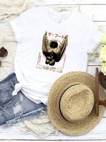 180g Pure Cotton Rucking Fotten T Shirt Large THE BROOD Japanese Movie Print David Cronenberg Designer Clothes Versatile Men's Graphic Fashion Casual Slightly Breathable Comfortable Summer Top For Everyday Wear Unisex Soft Stylish Stretched For Women Streetwear Print Round Neck Short Sleeve