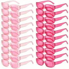 20 件复古方形眼镜，经典方形镜框，男女皆宜，尽显奢华，适合新娘送礼会、婚礼、圣诞节、新年、情人节、单身派对、摇滚主题派对礼物（男女通用）、情人节装饰、婚礼宾客回礼、伴娘礼物、毕业装饰 - 彩色 - 查看 5