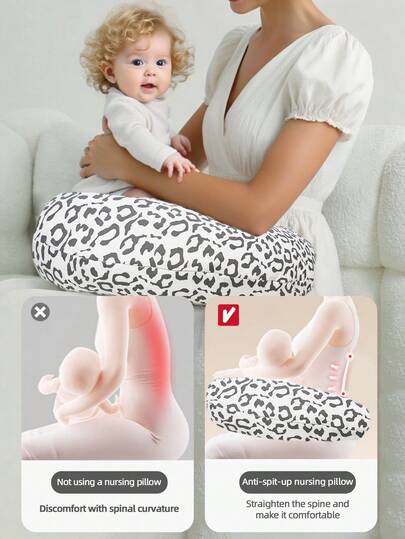 1个大号婴儿哺乳枕，多功能孕妇哺乳枕，防吐奶新生儿枕，柔软舒适，升级版舒适哺乳枕，新生儿必备，男女宝宝皆宜，四季皆宜的完美礼物