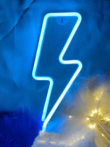 1 Stück blitzförmiges Neonlicht (inkl. 1 Haken), USB-/batteriebetrieben, neuartige LED-Wand-/Schlafzimmerlampe zur Dekoration für Kinderzimmer, Geburtstag, Party, Abschlussfeier, Babyparty, Familiendekoration, Geschenke