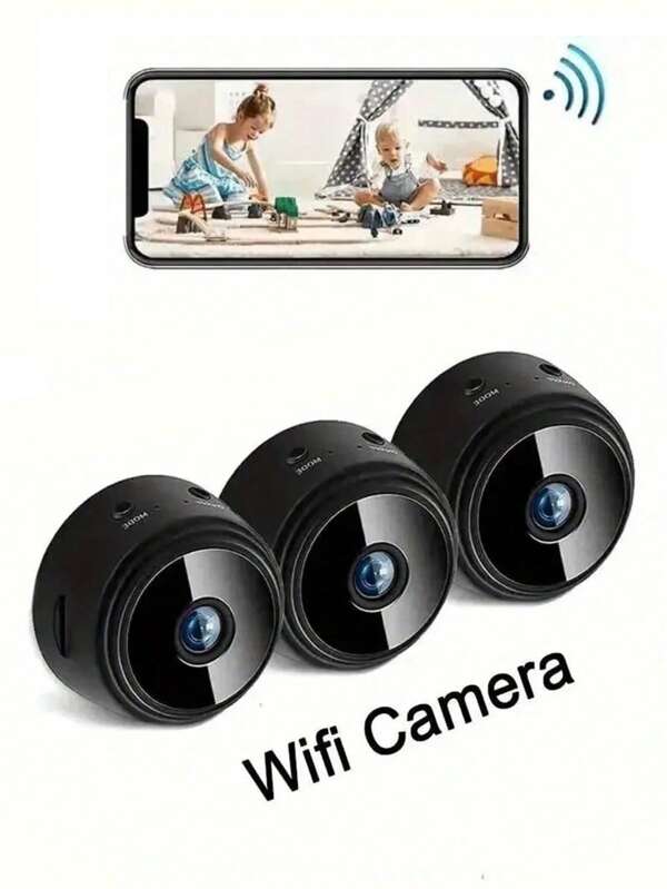 High-Definition Mini WiFi Monitoring Camera, 2.4G WiFi Night Vision Motion Detection Home Security Wide-Angle Monitoring Camera, Network Camera, Plug Free Remote Wireless Card Storage Loop Recording, Intelligent Photography Monitor With Magnetic Suction Function, Invisible Mini, Convenient No-Drill