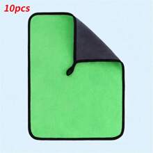 1件/3件/5件/10件高密度珊瑚绒洗车毛巾，双面加厚吸水汽车清洁布，挡风玻璃雨刷，适用于汽车修理店、酒店、餐厅清洁