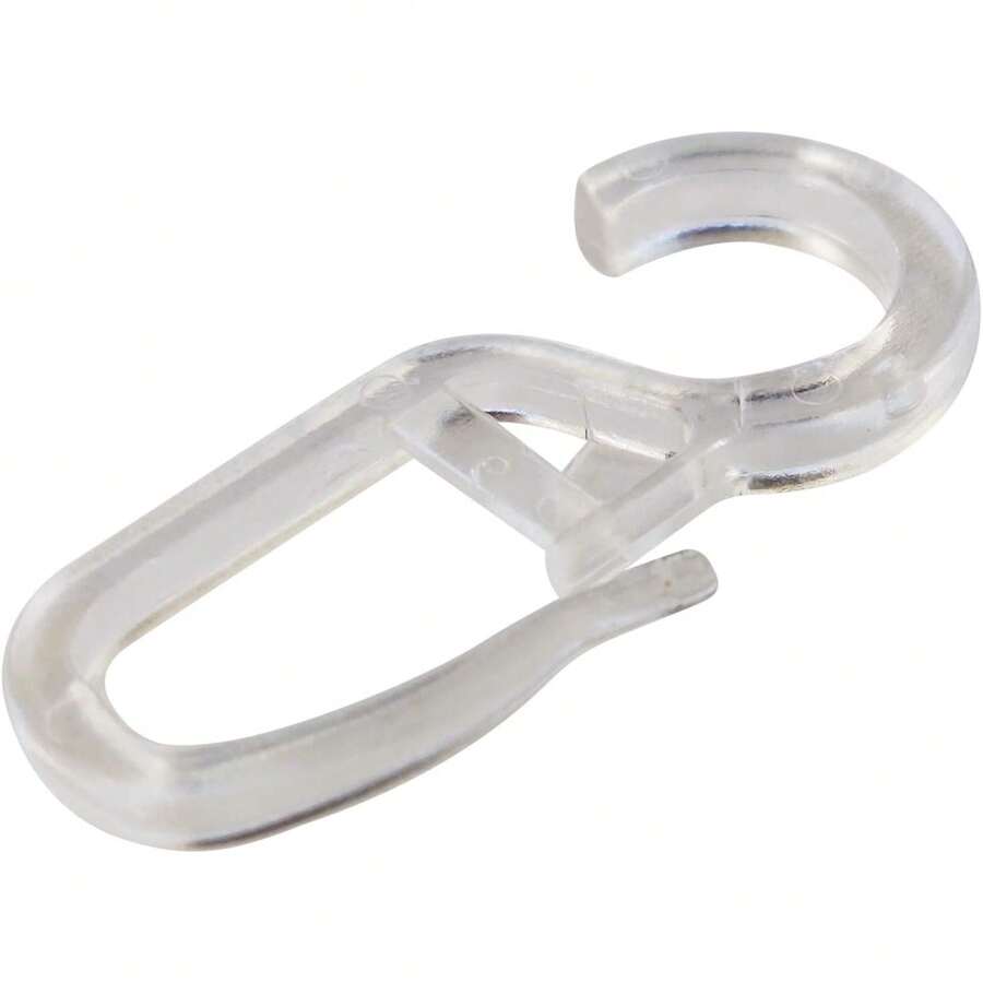 DELFRA 100 Clip-Over-Haken 10 mm Transparent – Faltbare Haken für Vorhangringe - 1 - Übersicht 1