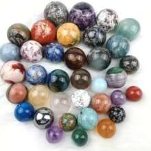 Bola de cristal natural de 5-6 cm, esfera mineral para decoración de oficina y hogar, regalo coleccionable para fiestas, adecuada para meditación y equilibrio energético