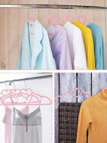 5 Stücke Herz-Kleiderbügel-Set - Süße 360 Grad drehbare Haken-Kleiderbügel, Schwerlast rutschfeste Jacken-, Hosen-, Hemd-, Anzug- und Kleider-Bügel - platzsparende Schrank-Organisation für Schlafzimmer, Waschraum & Reisen - perfektes Geschenk für Frauen, Teenager, Modebewusste (Valentinstag, Muttertag, Weihnachten) - Pastell-ästhetische Bügel, Plastik-Kleiderschrank-Essentials, unverzichtbare Wohndekoration