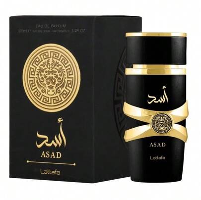 Perfume árabe masculino Asad Lattafa, 100 ml, amadeirado, fresco, sensual e duradouro. Perfume oriental masculino, LATTAFA ORIGINAL, NOVIDADE.