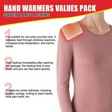 50/40/30/20/10PCs Hand Warmer Self-Heating Portable Fast Heating Waist And Abdomen Warmer Self-Heating Patch,Warm Abdomen Warming Patch,Suitable For Adults, Especially Women, Outdoor Mountaineering, Hiking, Skiing Enthusiasts, And People With Specific Health Needs(One Sachet Contains Two Tablets) - Orange - View 6
