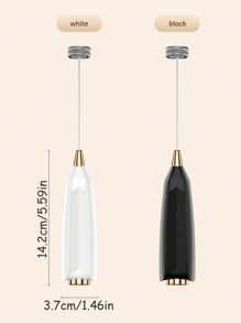 新款奶泡器，强力手持奶泡器，迷你奶泡器，咖啡搅拌器，不锈钢饮品搅拌器，适用于咖啡、拿铁、卡布奇诺、抹茶、热巧克力，便携式奶泡器，无线电动奶泡器迷你咖啡机 - 彩色 - 查看 3