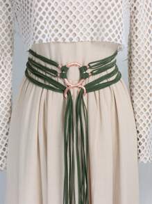 中世纪女士长绳环结腰带，北欧女巫腰结绳腰带，维京文艺复兴服装配饰万圣节 - A - 查看 16