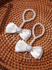 1 Pair Handmade Beaded DIY Baby Pearl Shoes, Baby Butterfly Anklet, Girl Photography Props - Multicolor - View 8