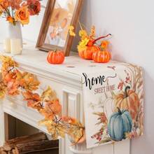 1PC Autumn Table Runner Watercolor Pumpkin Fall Fall Table Runner Fall Fall Fall Table Decoration Indoor And Outdoor Table Decoration