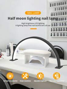 1 Đèn chiếu sáng hình trăng lưỡi liềm 3 màu, nhiệt độ màu 10 mức, công tắc nút bấm di động, đèn LED chiếu điểm chăm sóc mắt cho bàn làm việc tại nhà, tự làm móng và lông mi, trị mụn - Nhiều màu - Xem 6