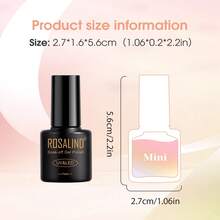 ROSALIND 24 Pcs Jelly Gel Nail Polish Set Long Lasting 20 Bottle Sheer Nude Pink Shade UV Gel Polish With 4 Bottle Base Top Coat Matt Glitter Top Coat Gel Nail Kit For Women Girls DIY Nail Art Design - RRTC24-013 - 查看 9