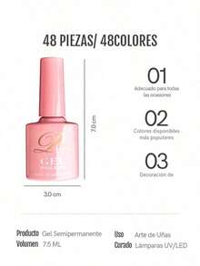 6pz Serie Nail Art Esmalte de uñas Varios colores a elegir 6 frascos/1 caja.Navidad, Regalo de Navidad, Invierno, Día de Acción de Gracias, Decoración Navideña, Maquillaje, Fiesta, Playa, Viajes, Ropa de Vacaciones, Rosa,Ofertas, Camping, Exterior, Regalo. - Rosa Pálido - Ver 2