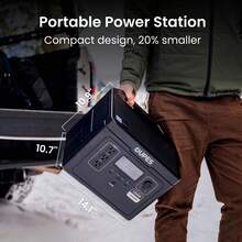 OUPES 1500W 1488Wh Portable Power Station Solar Generator LiFePO4 Battery Pack With 10 Outputs For Outdoor Camping, RV/Van Travel, Emergency Situations, Home Backup - 黑色 - 查看 7