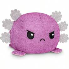 - Reversible Axolotl Plushie - Black + Pumpkin - Cute Sensory Fidget Stuffed Animals That Show Your Mood -! - 粉紅色+紫色閃光美西蠑螈 - 查看 1