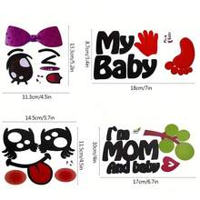 9 naklejek na brzuch ciążowy, zabawne naklejki ciążowe z mimiką twarzy, urocze naklejki na brzuch dla kobiet w ciąży, dekoracja do kąpieli dla niemowląt, prezent wielkanocny dla dziewczynek/chłopców