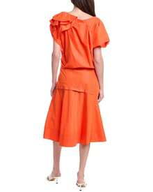 3.1 Phillip Lim Poplin Midi Dress - Red - View 3