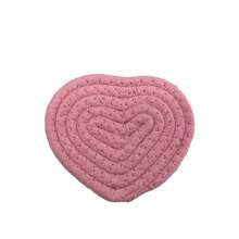 4pcs Valentine's Day Heart Coasters Handmade Braided Heart Coasters Pink Red Cup Mat, Anti Slip Absorbent Drinks Mat For Home Restaurant Tea Coffee Bar Decoration