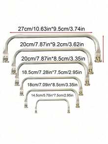 molletta quadrate in alluminio di varie dimensioni, cerniera per accessori da viaggio, supporto per borse a nuvola, molletta per apertura borse intrecciate, molletta per borse dorate come regalo per le donne