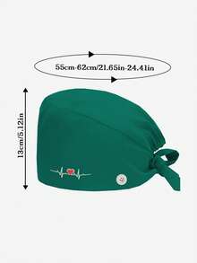 1 buah Topi Kerja Dokter Gigi Bordir, Unisex, Cocok untuk Panti Jompo, Salon Kecantikan, Topi Elastis yang Dapat Dicuci dengan Kancing, Sepanjang Musim - MultiWarna - View 6