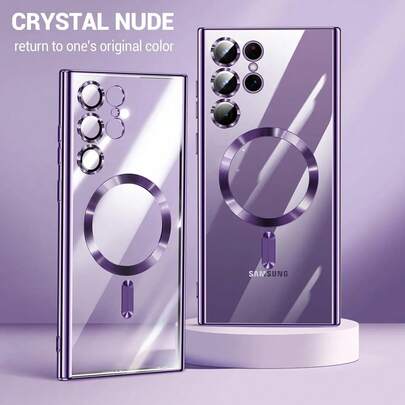 兼容三星S25、S25+、S25 Ultra、S25 Edge手机壳，支持无线充电，电镀边缘防震，提供全方位保护。也兼容S24、S24+、S24 FE、S24 Ultra、S23、S23+、S23 FE、S23 Ultra、S22、S22+、S22 Ultra、A35、A55、A05、A15、A06、A16、16、15、14、13、12、11 Pro Max Plus、7、8、SE、7P、8P、X、16e。